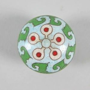 Anthropologie Cloisonné Drawer Pull / Cabinet Door Knob set of 2